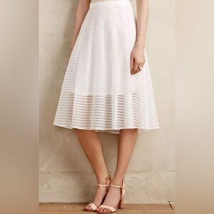 LEIFSDOTTIR (Anthropologie) – White Satin Top Size 12